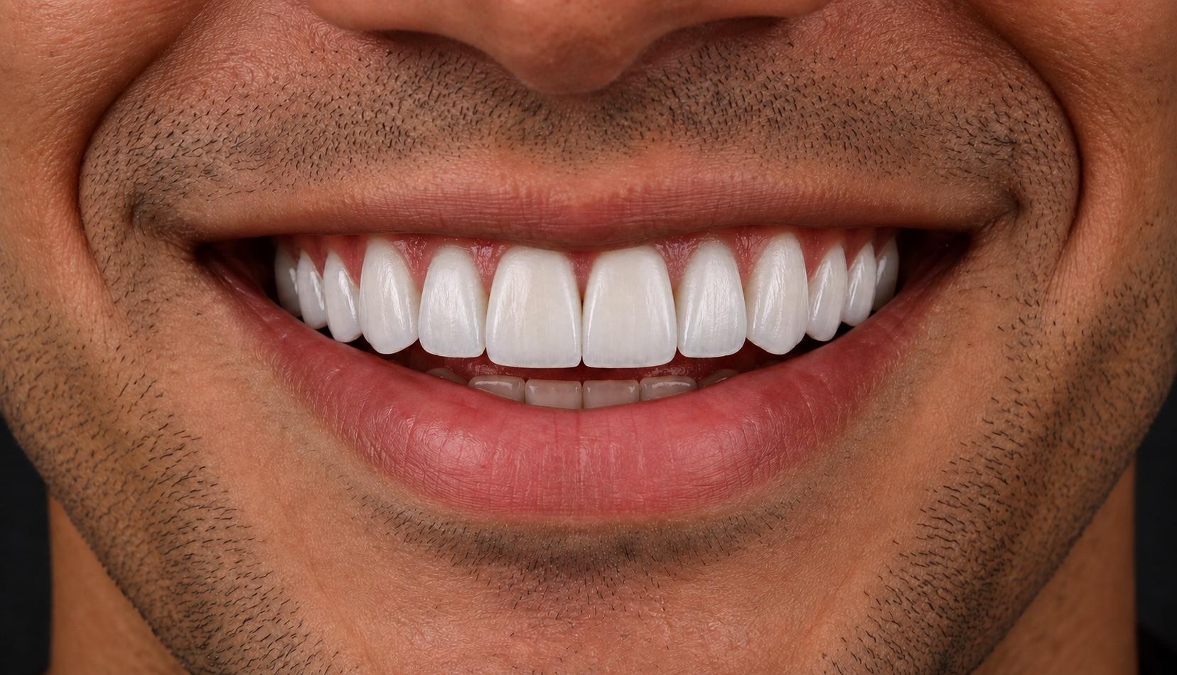 Low translucency · Minimal anatomy male smile visualization