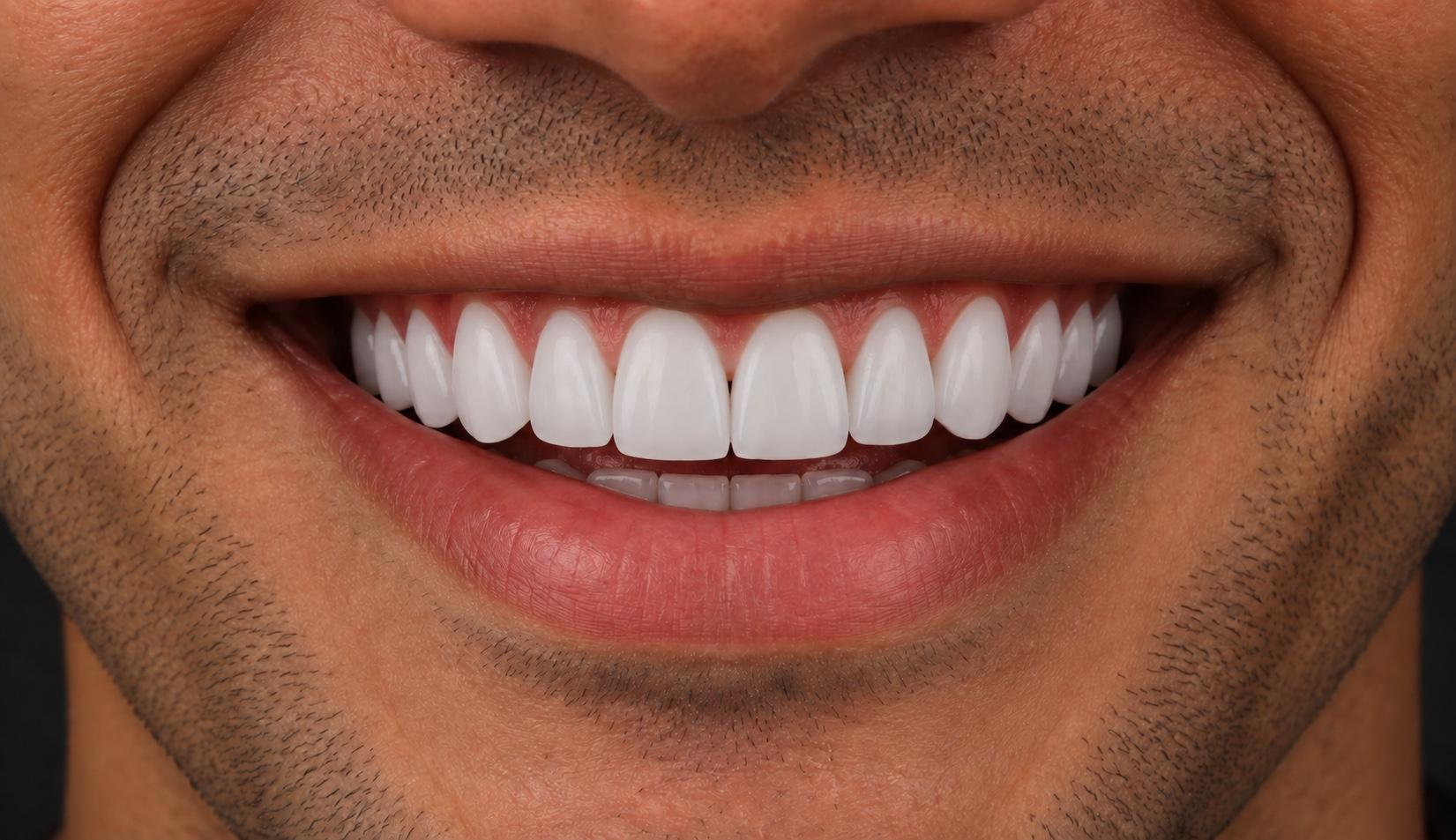 With translucency · Anatomical accents male smile visualization