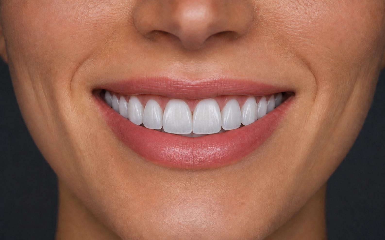 With translucency · Anatomical accents female smile visualization